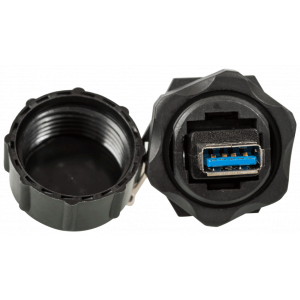 Индустриальный соединительный модуль USB 3.0, IP68, с крышкой